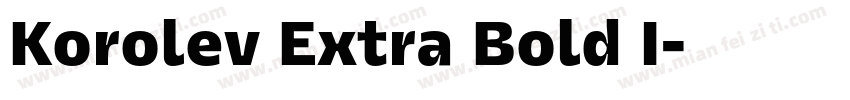 Korolev Extra Bold I字体转换